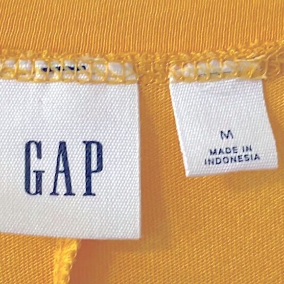 GAP yellow scoop neck flutter sleeve spring & summer dress M - Picture 6 of 8